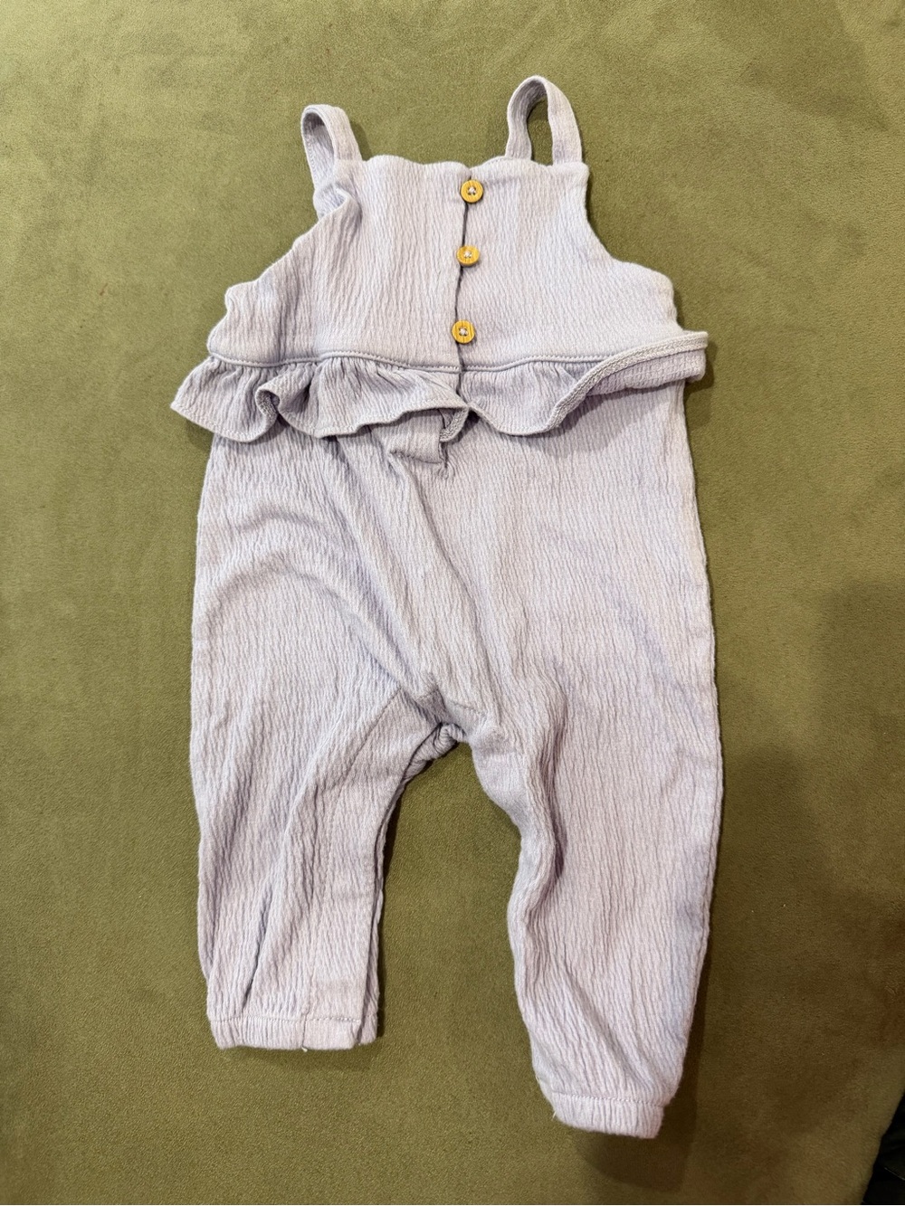 Carter's Lavender Ruffle Bodysuit Romper with Button Accents